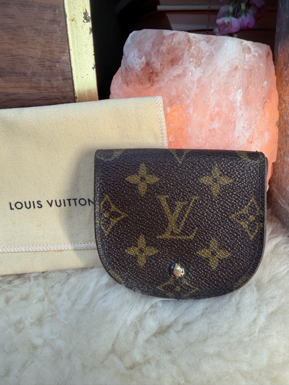 Vintage Louis Vuitton Monogram Porte Monnaie Gousset coin purse